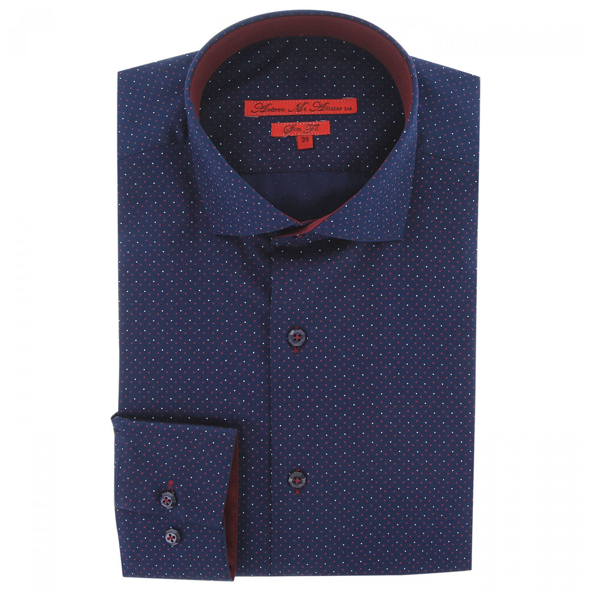 Chemise cintrée tissu à motifs PARTY-AA7AM2 bleu