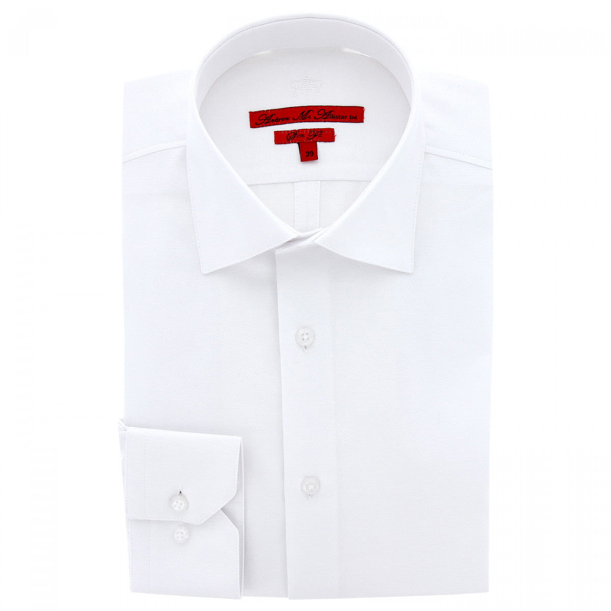 Chemise cintrée tissu armuré AB1AM4 blanc