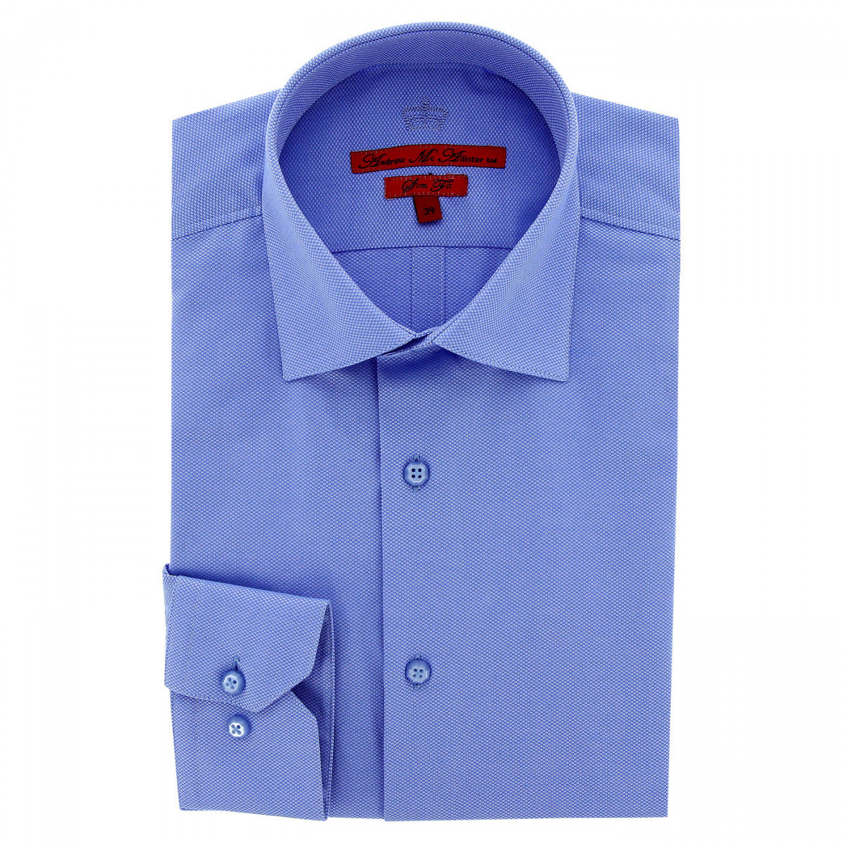 Chemise cintrée tissu armuré AB1AM1 bleu clair