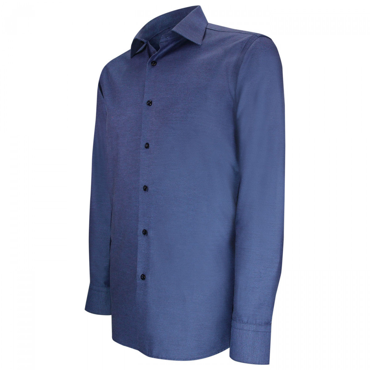Chemise cintrée tissu armuré AB1AM3 bleu marine