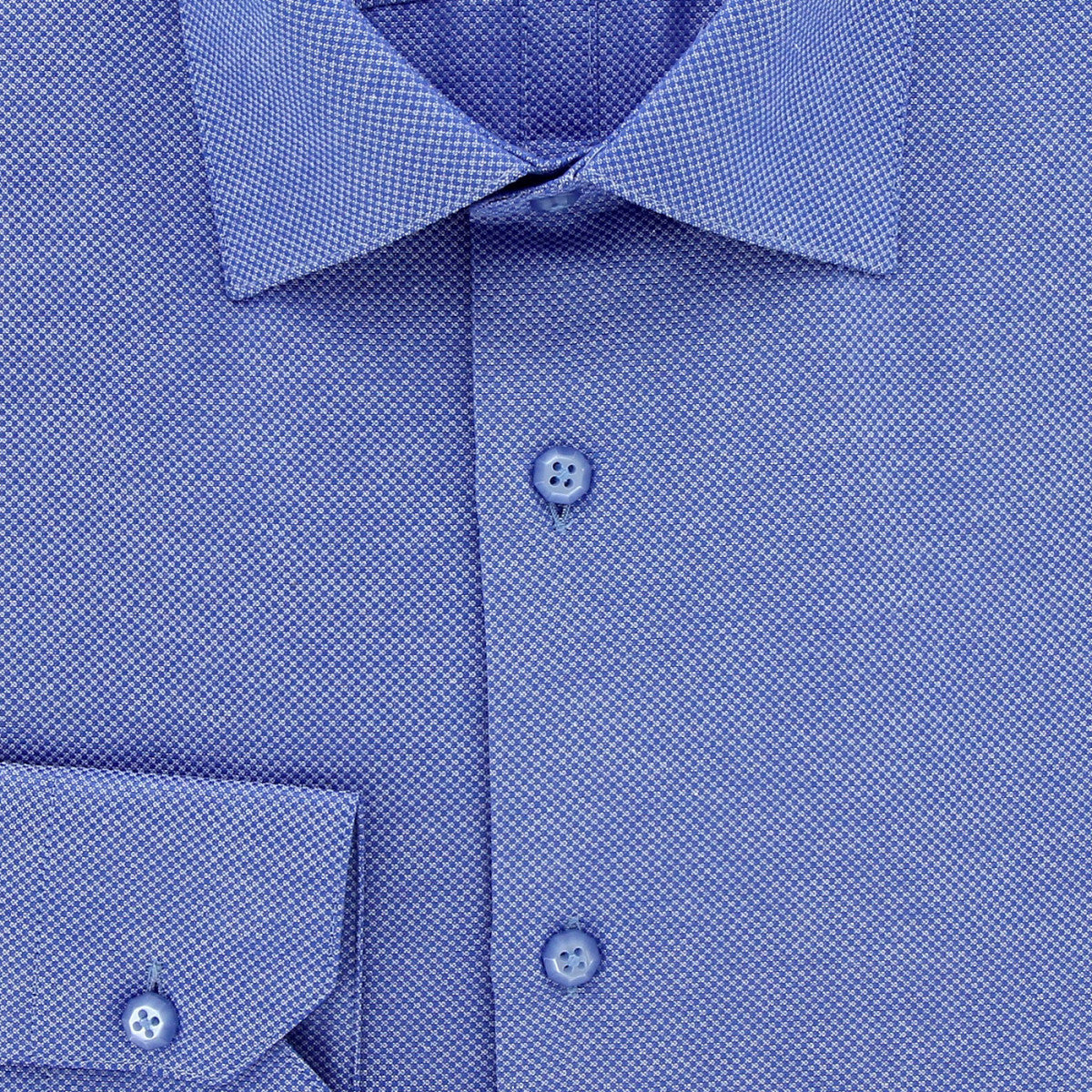 Chemise cintrée tissu armuré AB1AM2 bleu