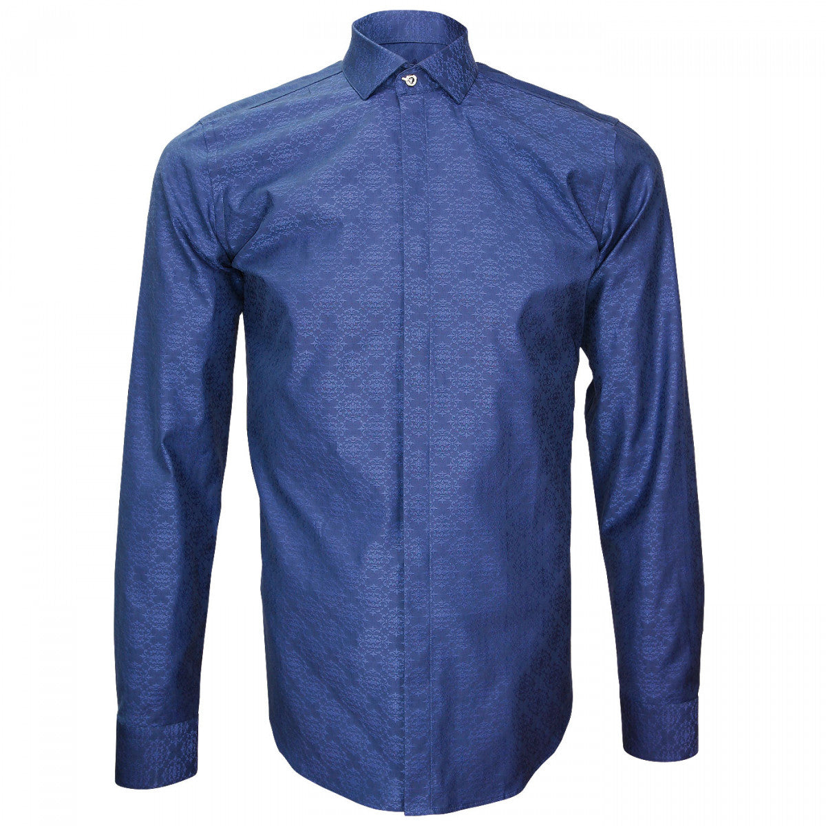 chemise tissu jacquardWEMBLEY Andrew Mc Allister J3AM1 bleu