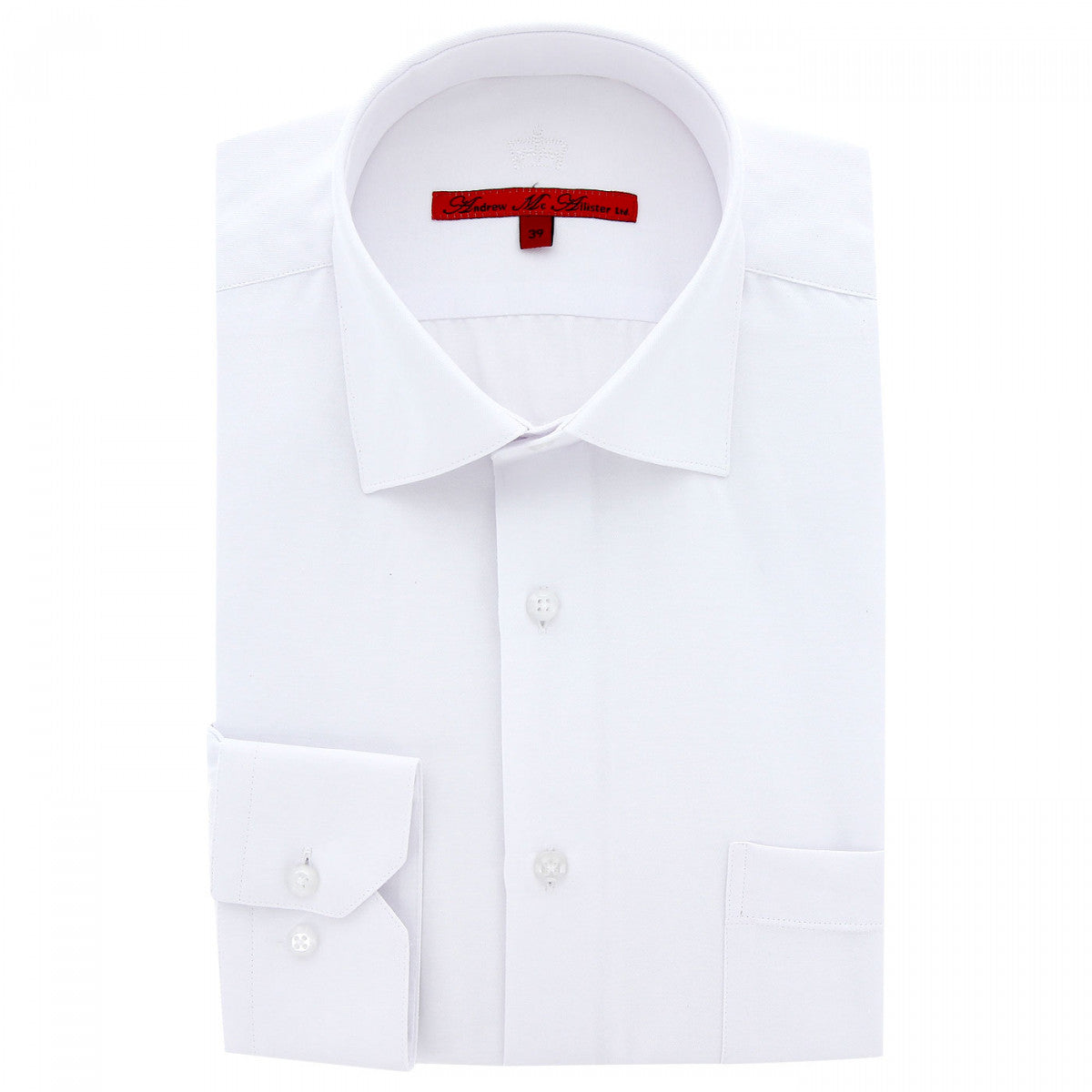 Chemise coupe droite tissu chevron AB4AM3 blanc