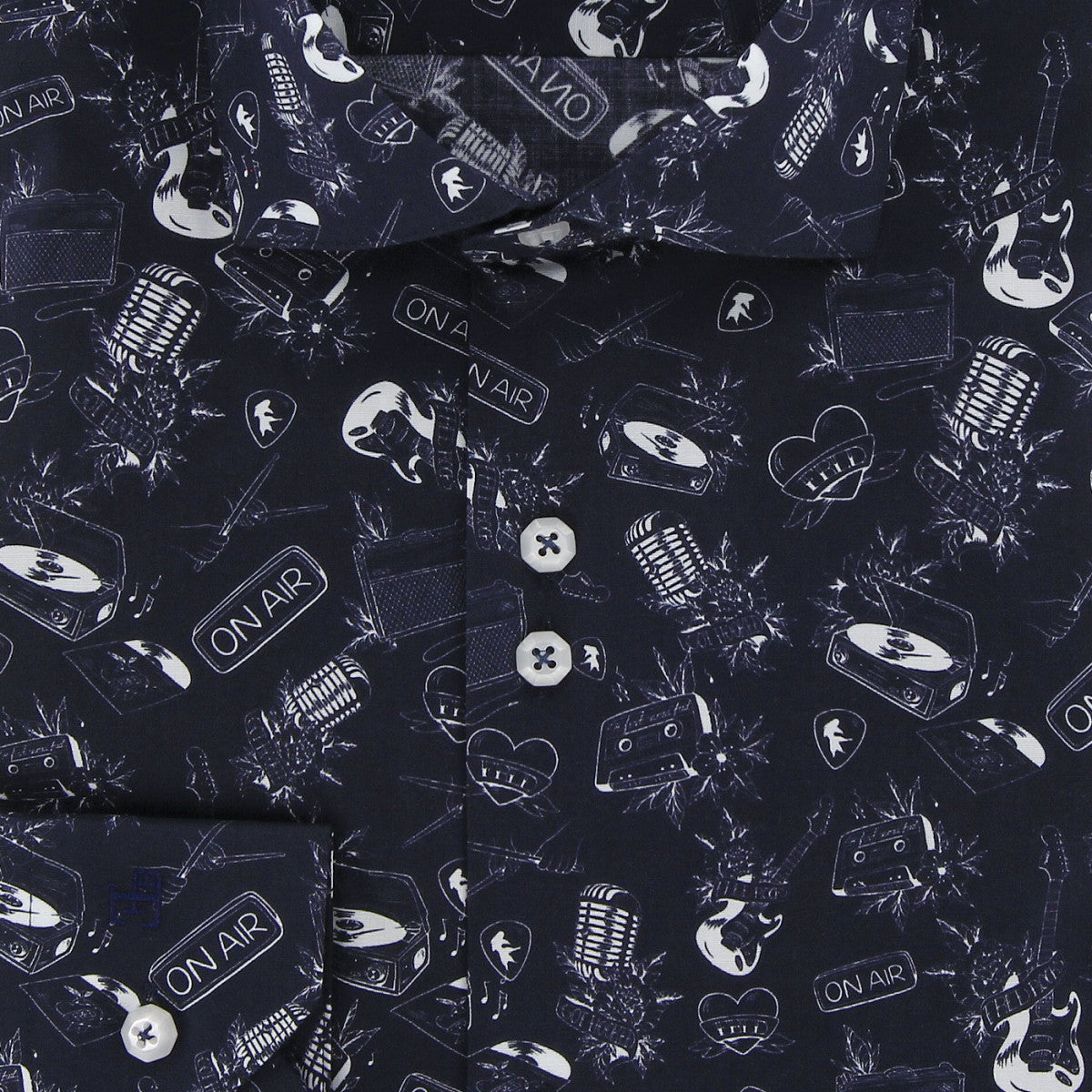 Chemise Emporio Balzani AD4EB3 bleu marine