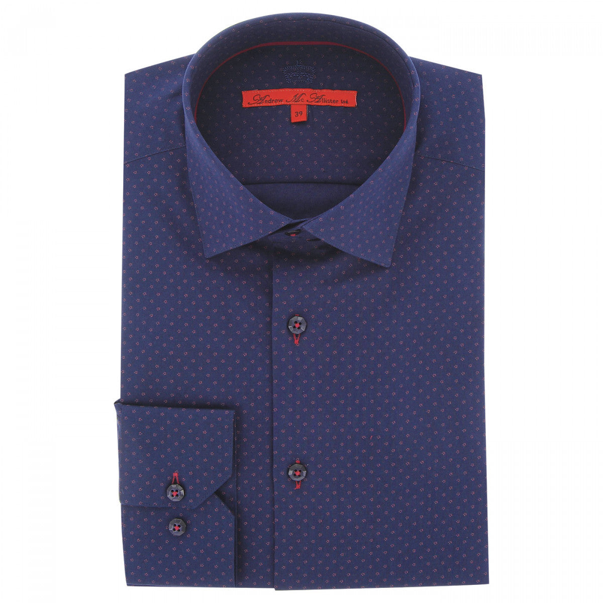 Chemise coupe droite tissu imprimé AE5AM1 bleu