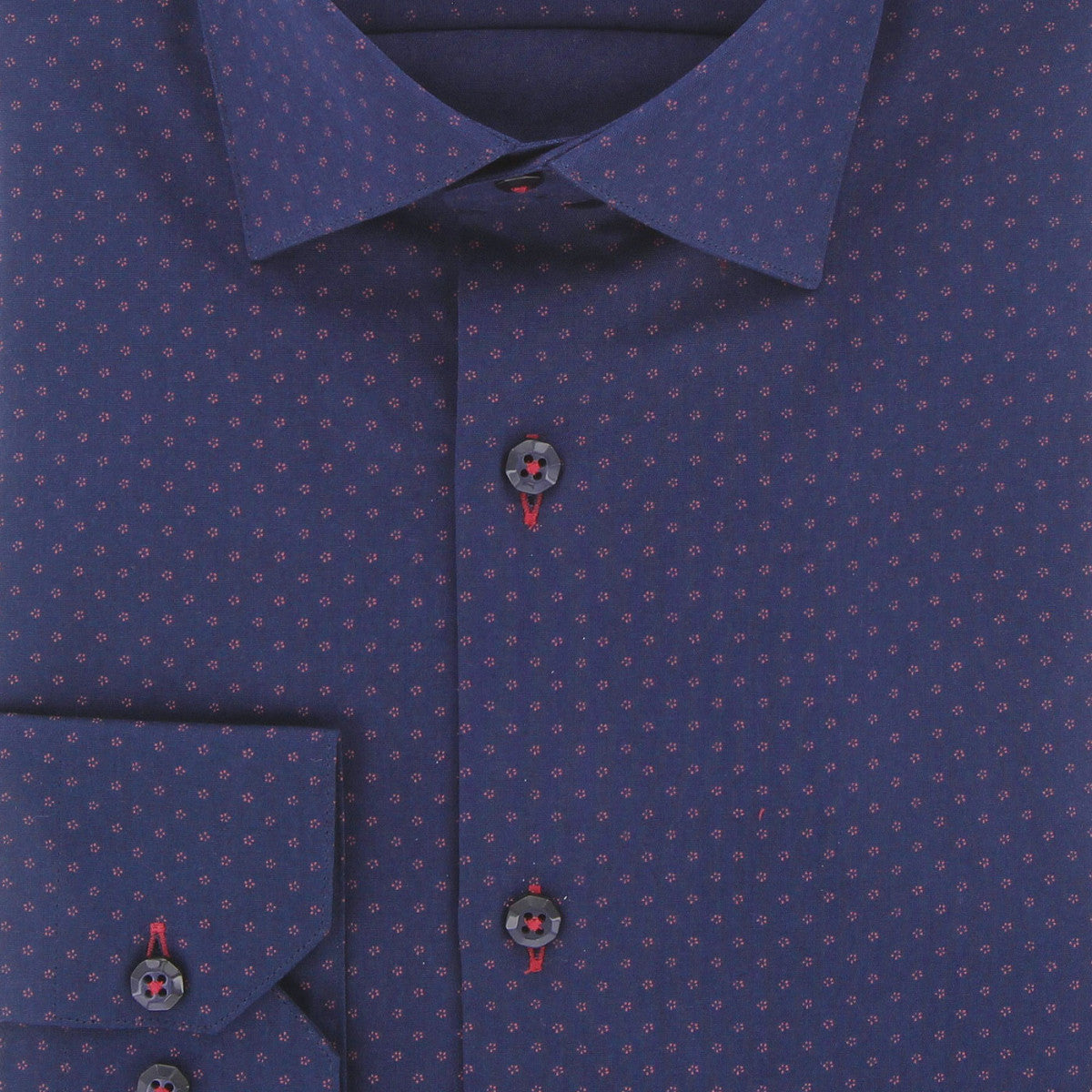 Chemise coupe droite tissu imprimé AE5AM1 bleu