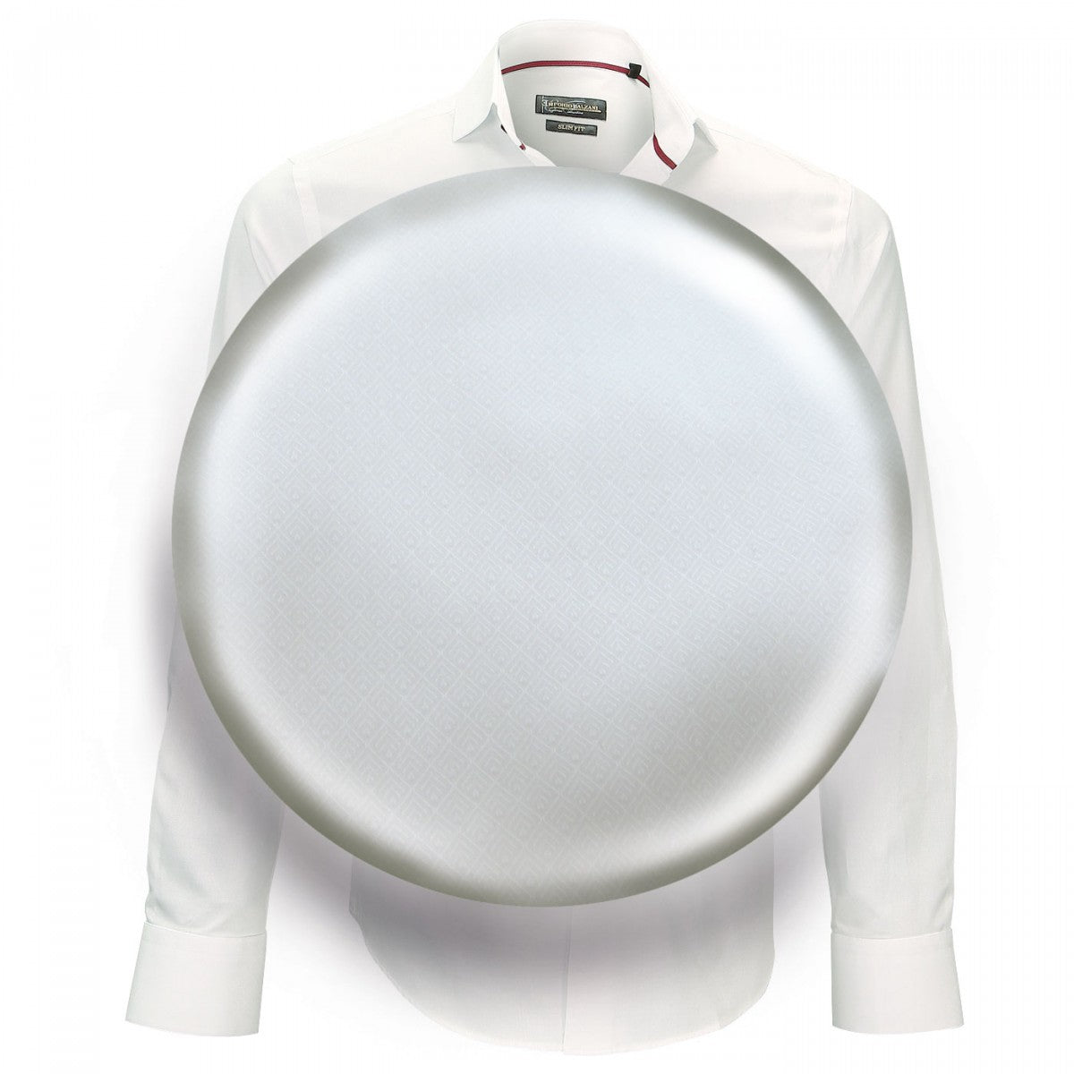 Chemise tissu jacquardFIORI Emporio balzani P7EB10 blanc rouge