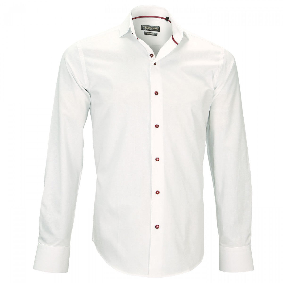 Chemise tissu jacquardFIORI Emporio balzani P7EB10 blanc rouge