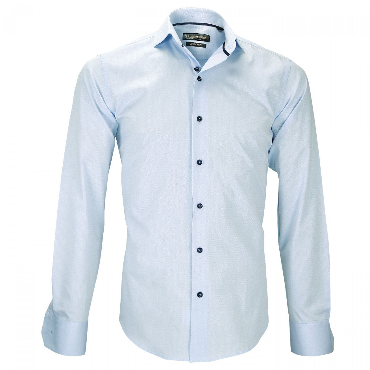 Chemise tissu jacquardFIORI Emporio balzani P7EB8 bleu ciel