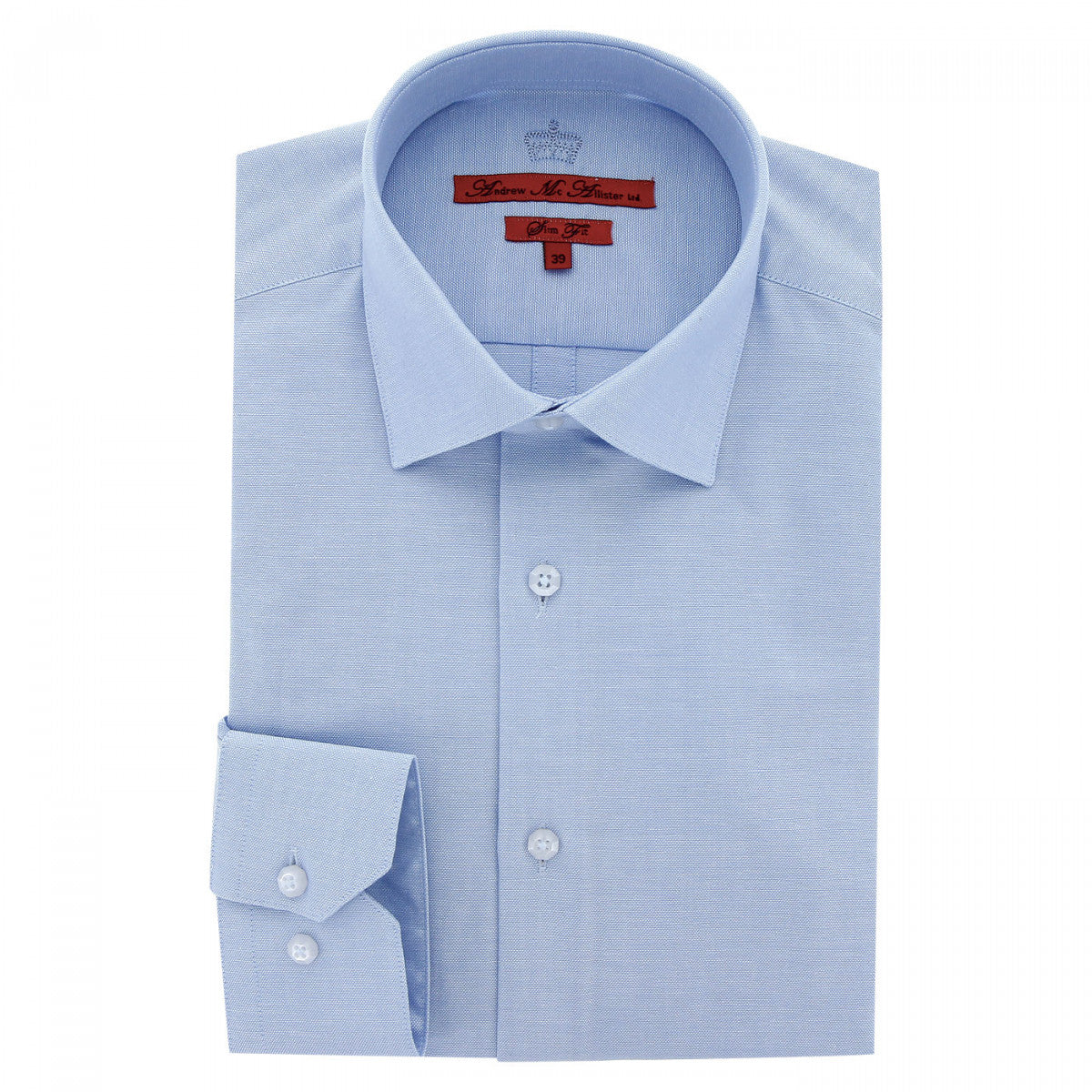 Chemise cintrée tissu oxford uni AE11AM1 bleu
