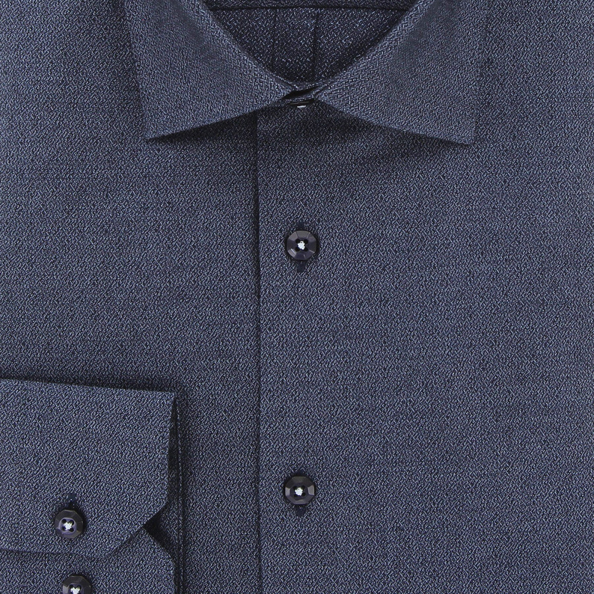 Chemise cintrée tissu structuré à motifs AE10AM1 bleu