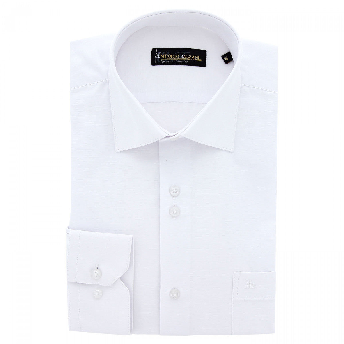 Chemise coupe droite tissu uni GRAFFI AB2EB1 blanc