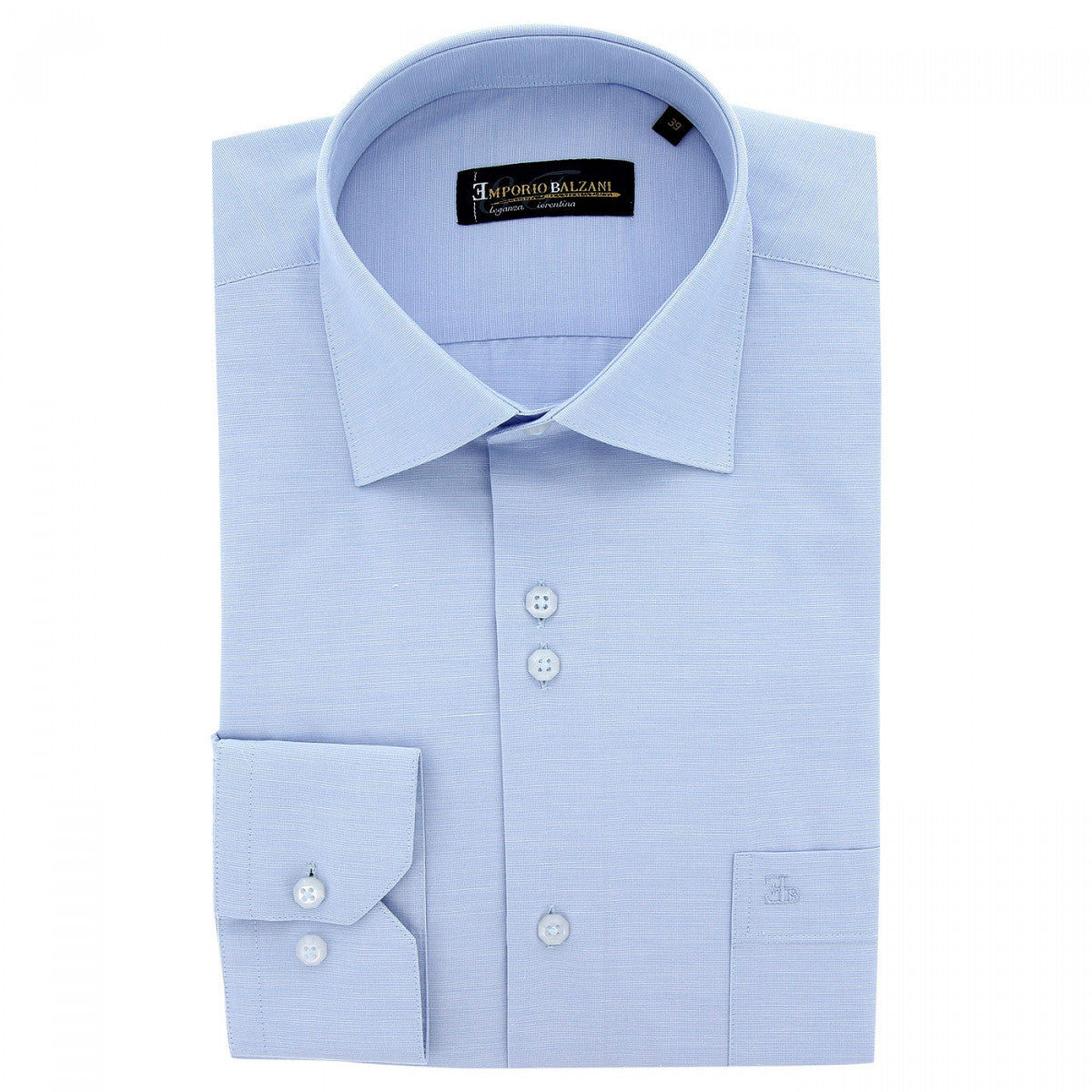 Chemise coupe droite tissu uni GRAFFI AB2EB2 bleu