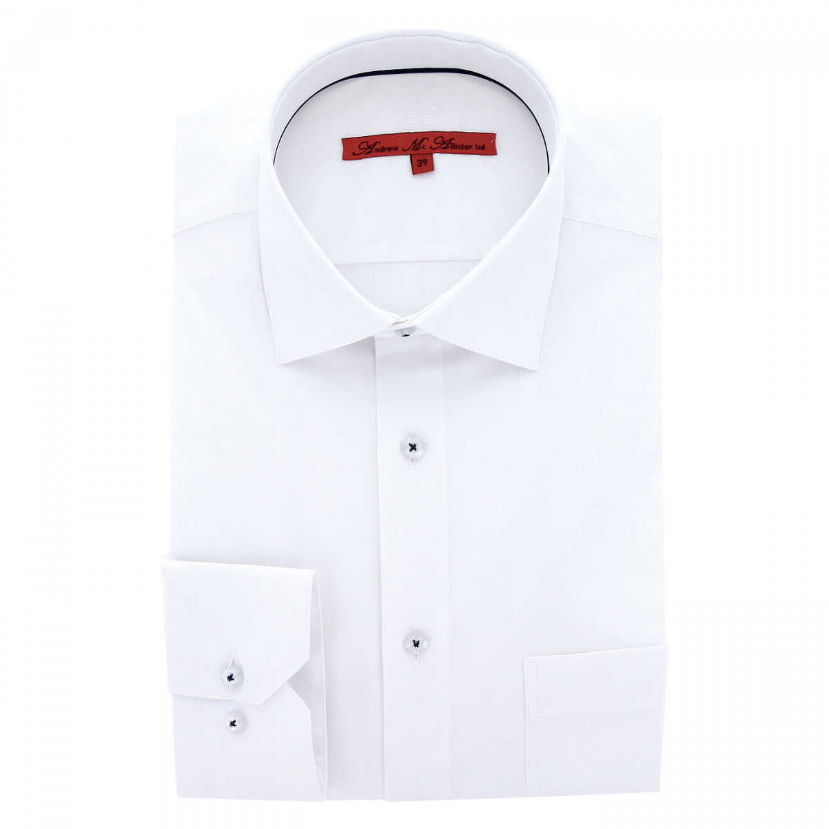 Chemise coupe droite tissu uni AE4AM1 blanc