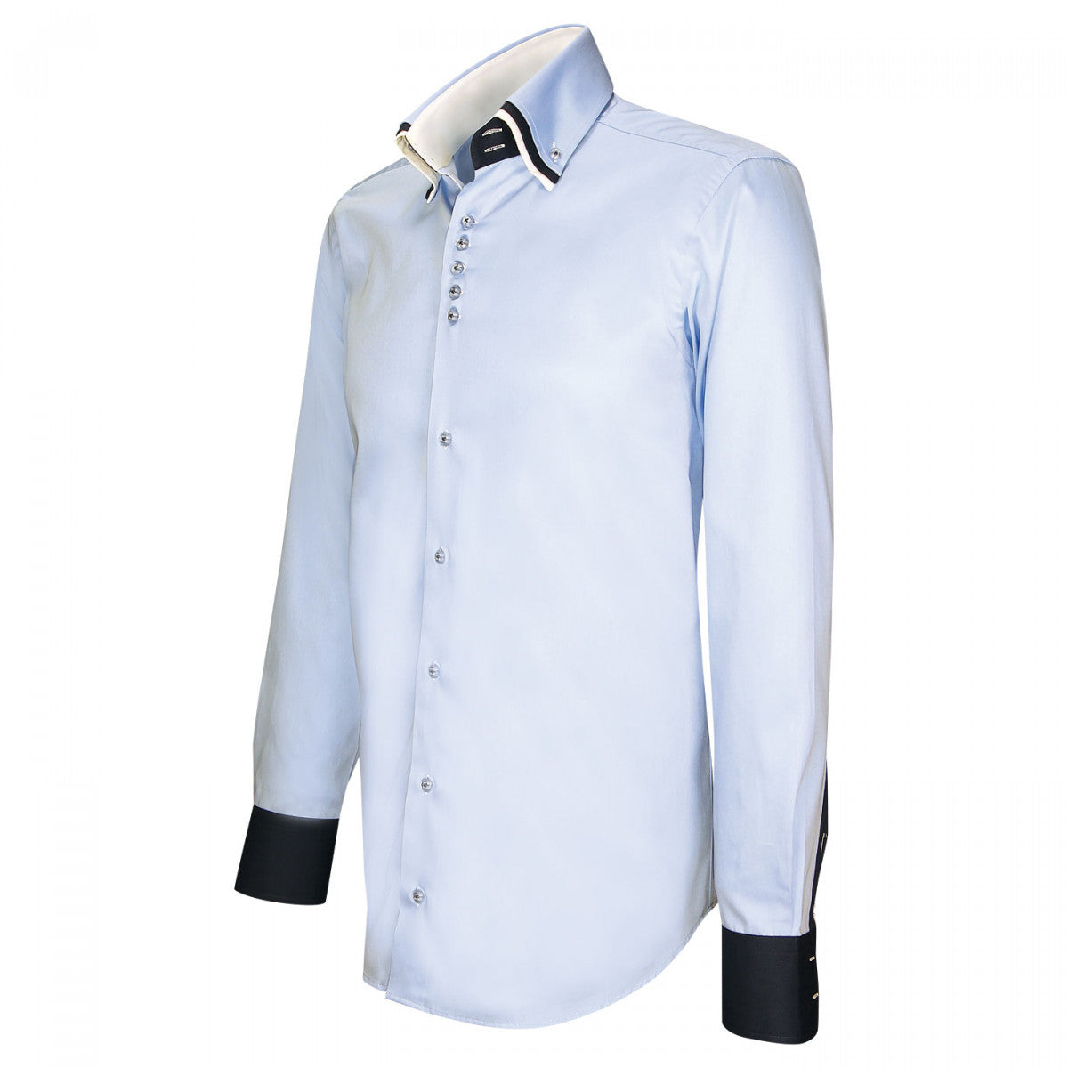 Chemise mode triple col Emporio Balzani ZP3EB4 bleu