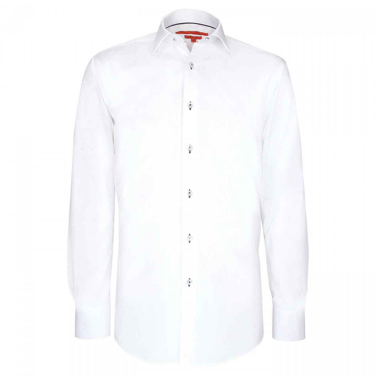Chemise cintrée uni 100% coton AE14AM2 blanc bleu