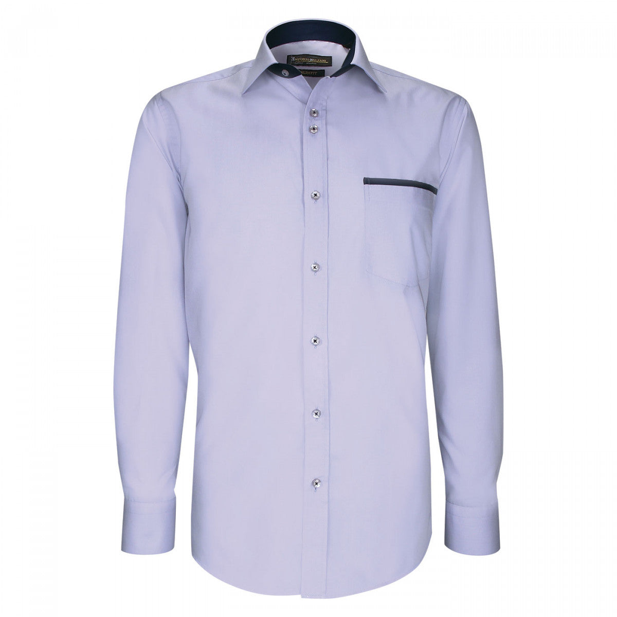 Chemise cintrée unie liseré sur poche TASCOPO AE8EB2 parme