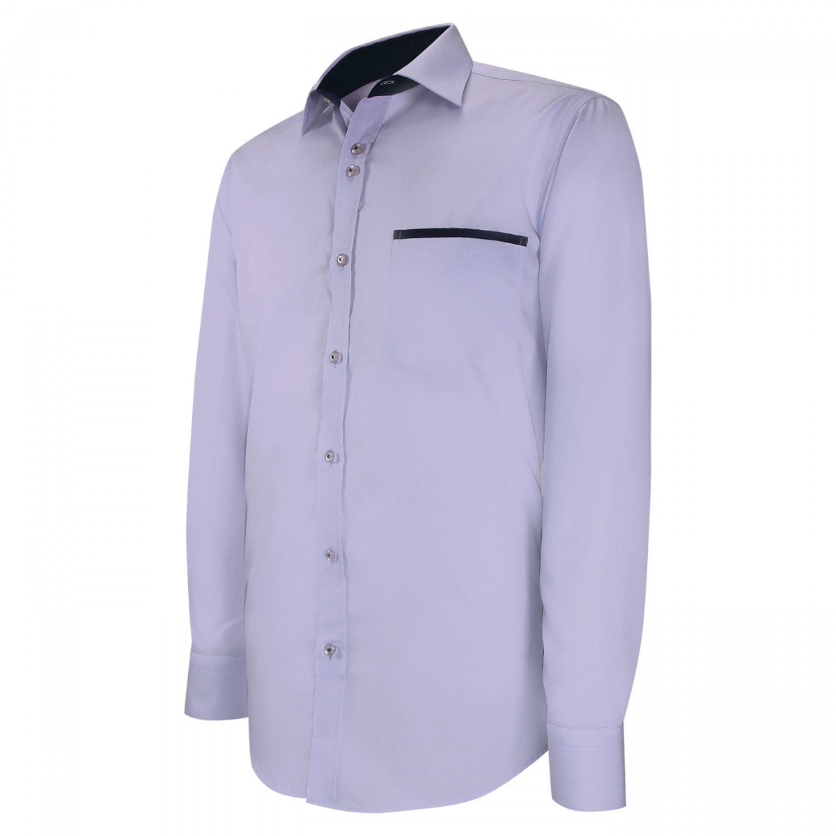 Chemise cintrée unie liseré sur poche TASCOPO AE8EB2 parme