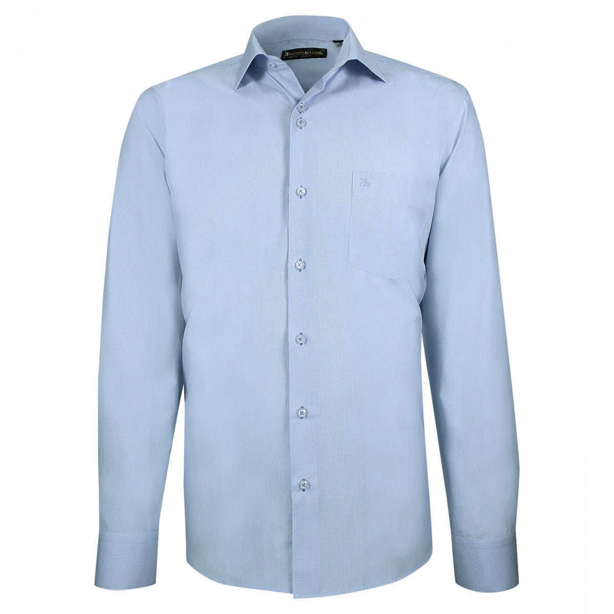 Chemise coupe droite vichy PIASTRA AB1EB1 bleu