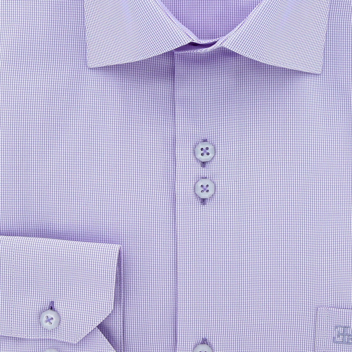 Chemise coupe droite vichy PIASTRA AB1EB2 parme