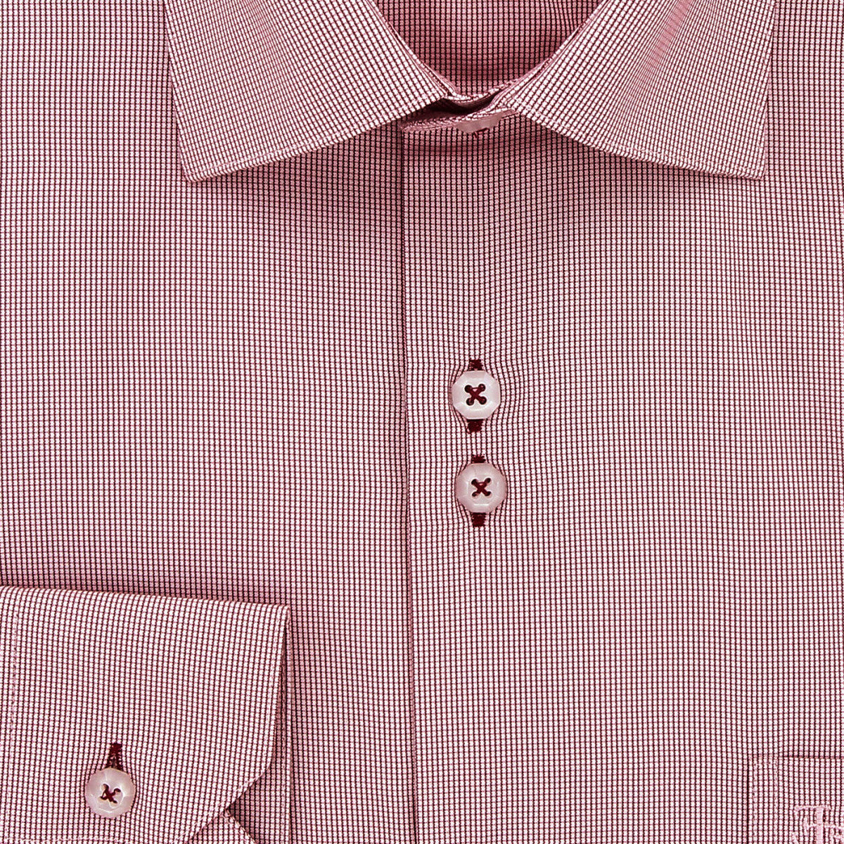 Chemise coupe droite vichy PIASTRA AB1EB3 rouge