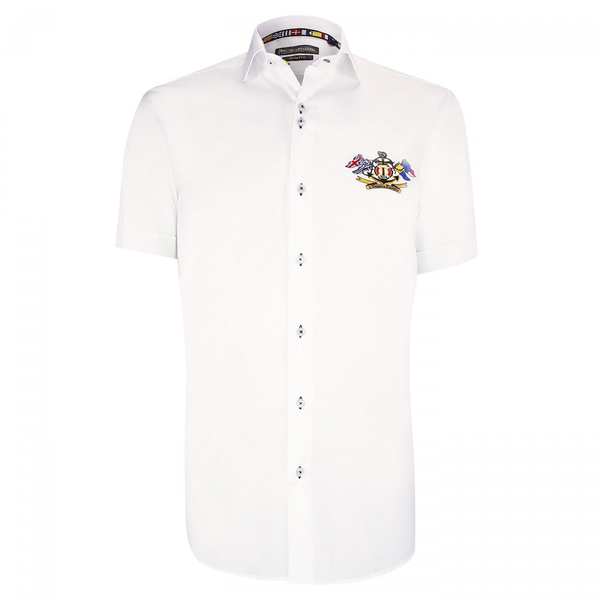 Chemisette brodée coupe cintrée EXCLUSIVO-AAMC3EB2 blanc