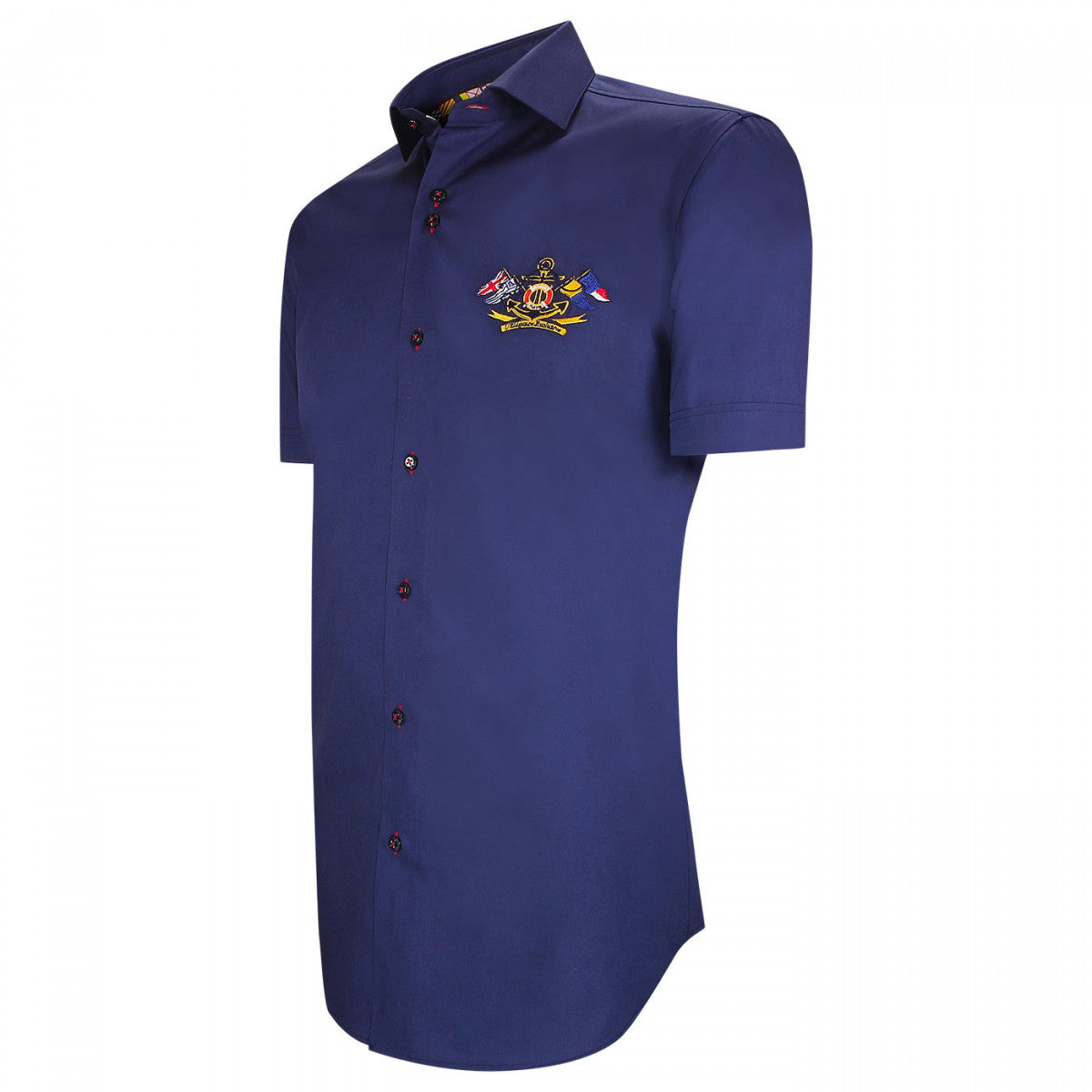 Chemisette brodée coupe cintrée EXCLUSIVO-AAMC3EB5 bleu