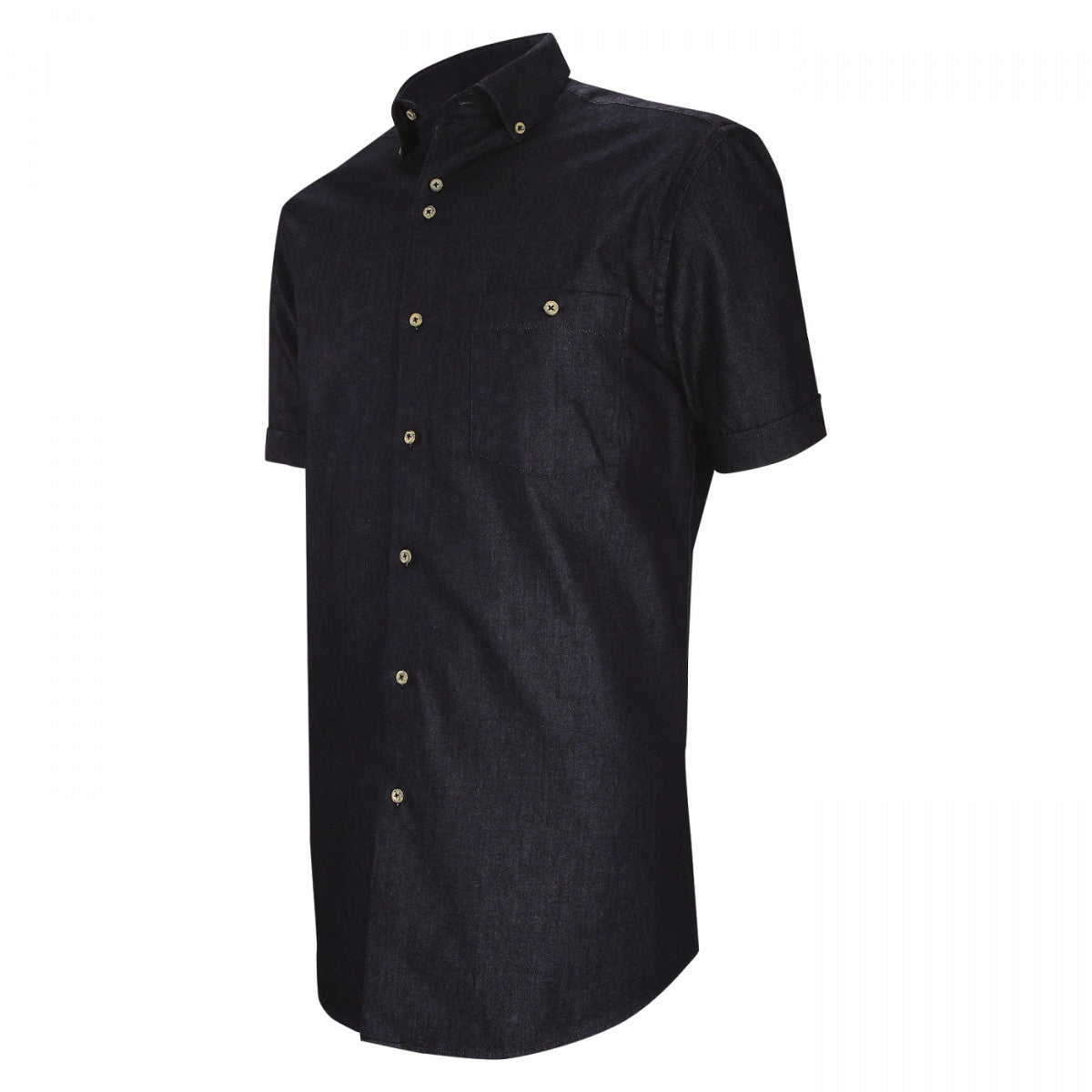 Chemisette coupe droite en jean DENIMETA AE1EBMC2 bleu nuit