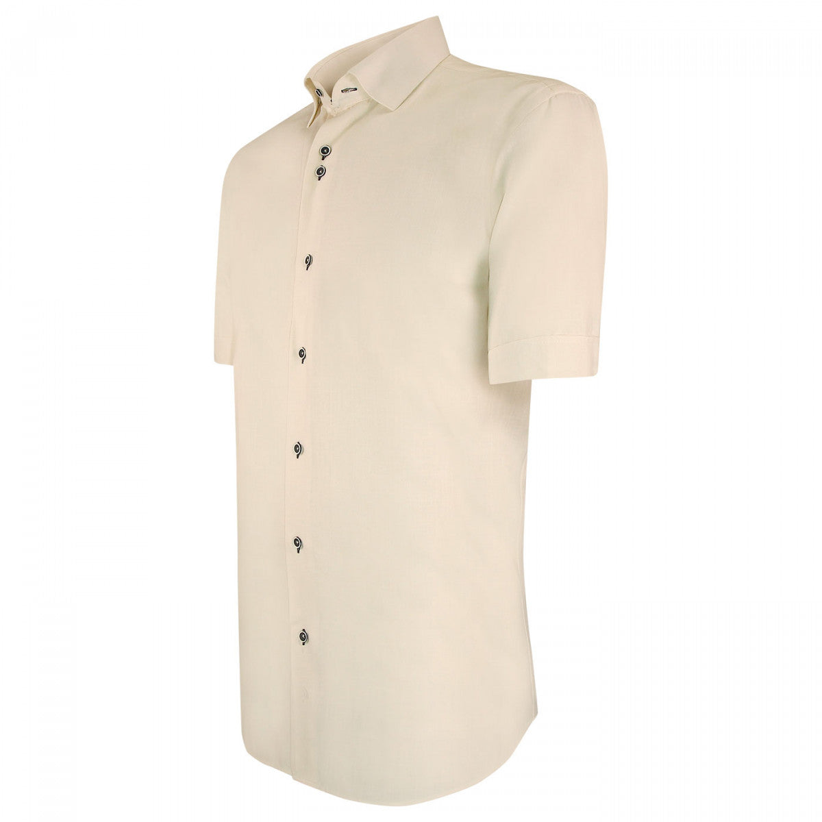 Chemisette lin classique coupe droite OLINA-AAMC5EB1 beige