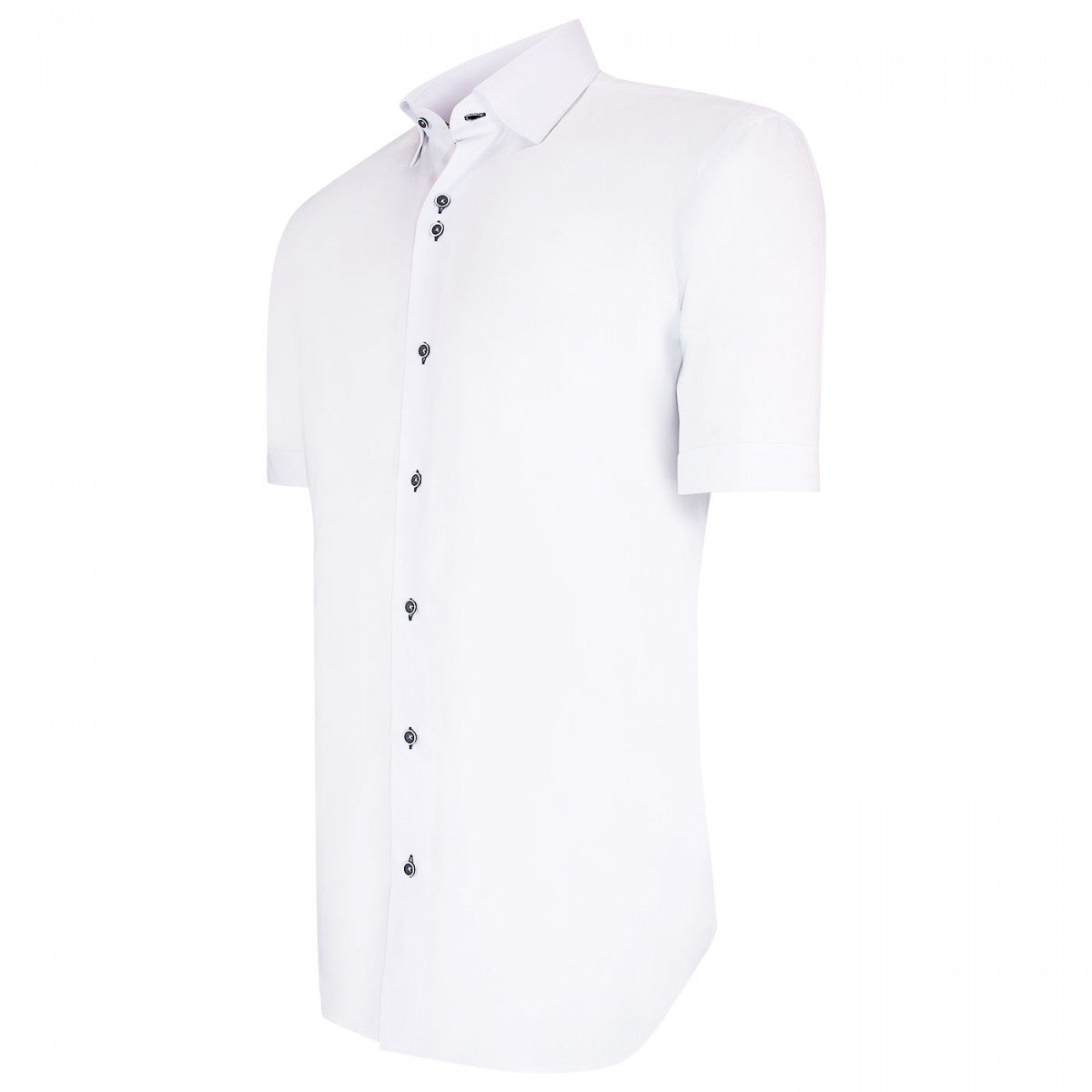 Chemisette lin classique coupe droite OLINA-AAMC5EB4 blanc