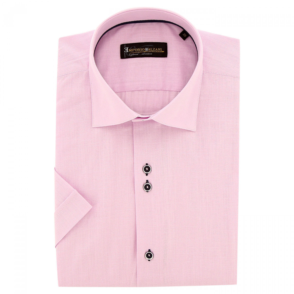 Chemisette lin classique coupe droite OLINA-AAMC5EB6 rose