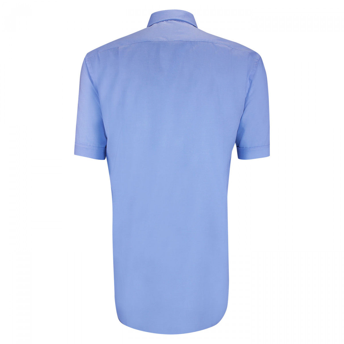 Chemisette lin classique coupe droite OLINO-AAMC1EB1 bleu