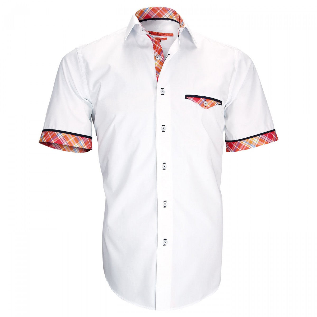 Chemisette modeWIGHT Andrew Mac Allister ZBMC-13AM3 blanc orange