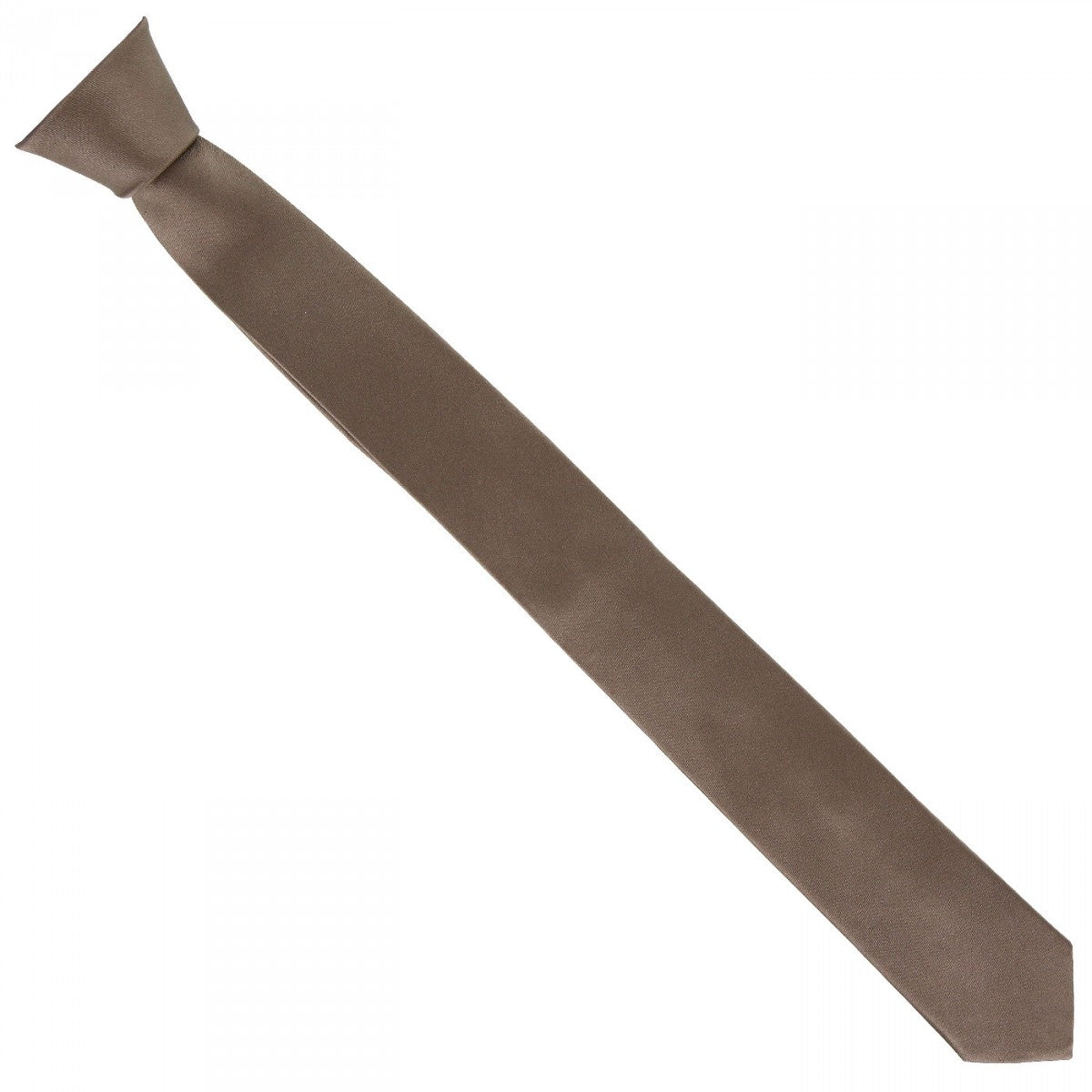 CRAVATE EN SOIE SLIM Andrew Mc Allister KCTFINE-CHOCO2 marron fonce