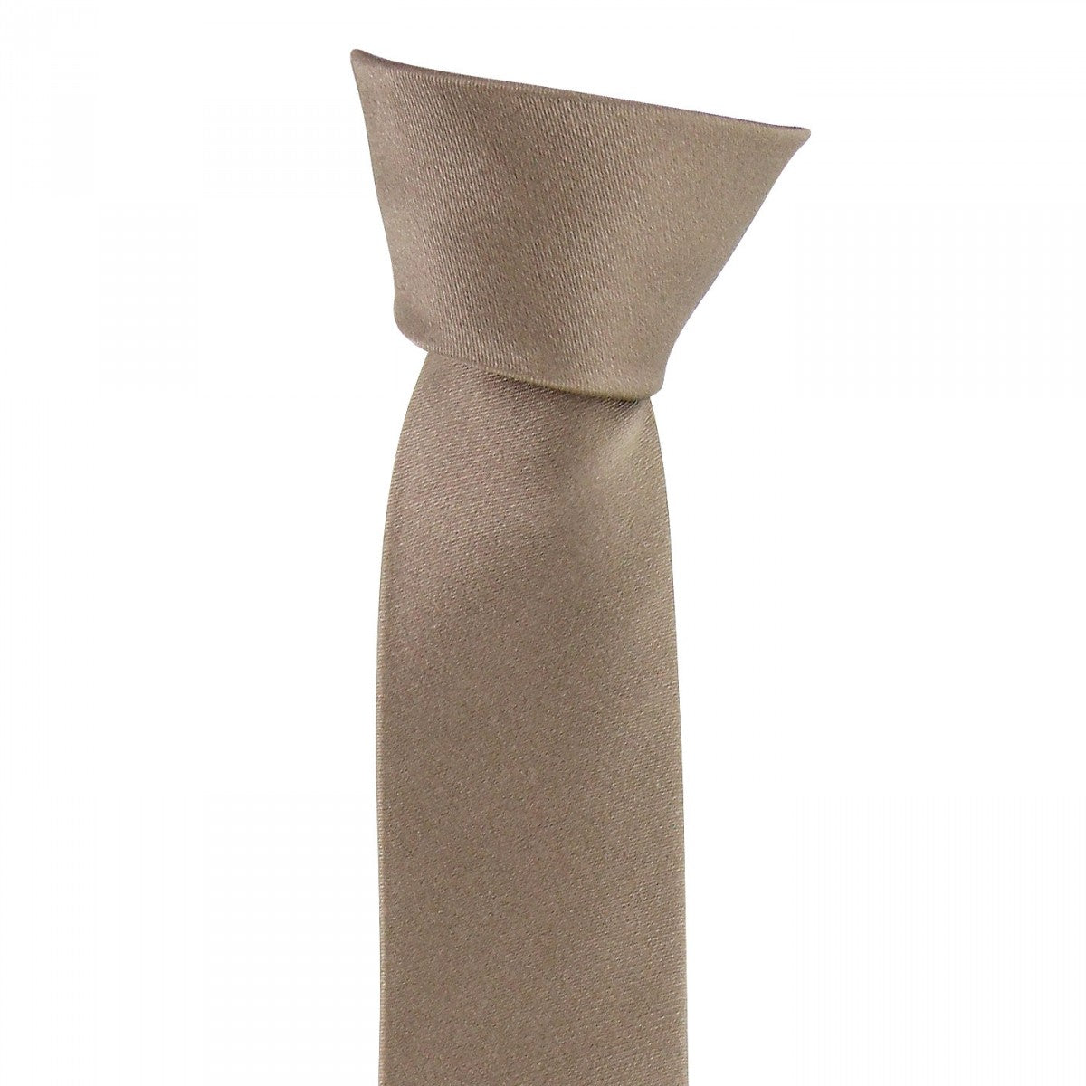 CRAVATE EN SOIE SLIM Andrew Mc Allister KCTFINE-CHOCO1 marron