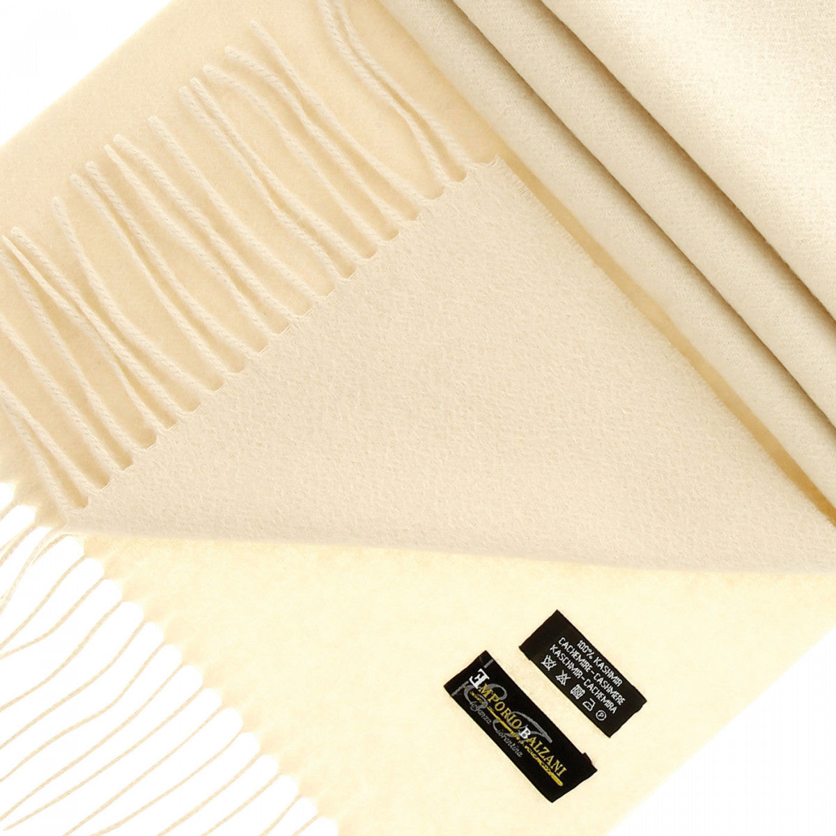 Echarpe100% CACHEMIRE Emporio balzani CASH100-IVOIRE beige