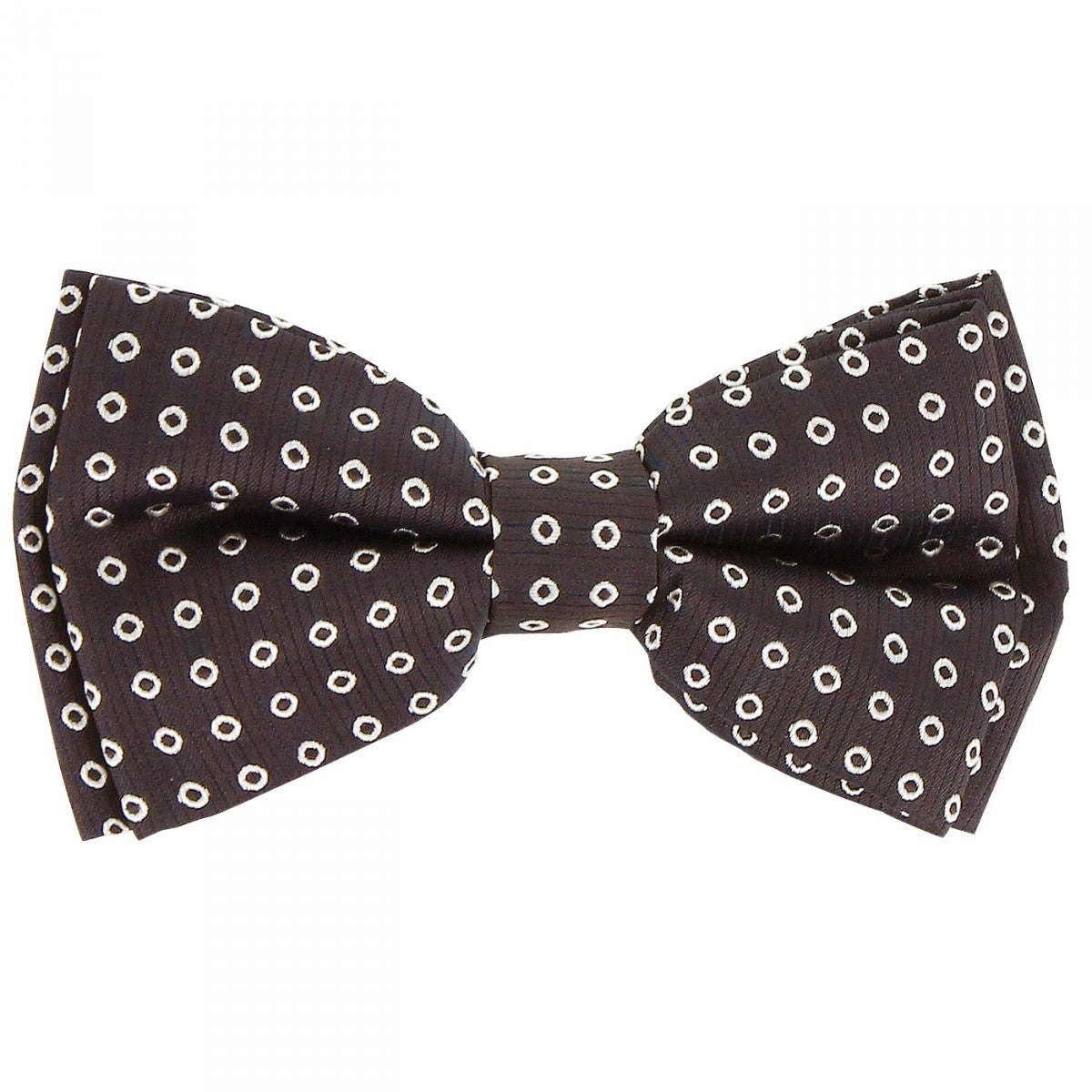 CRAVATE EN SOIE BOWTIE Andrew Mc Allister KNPAP-FANT marron blanc