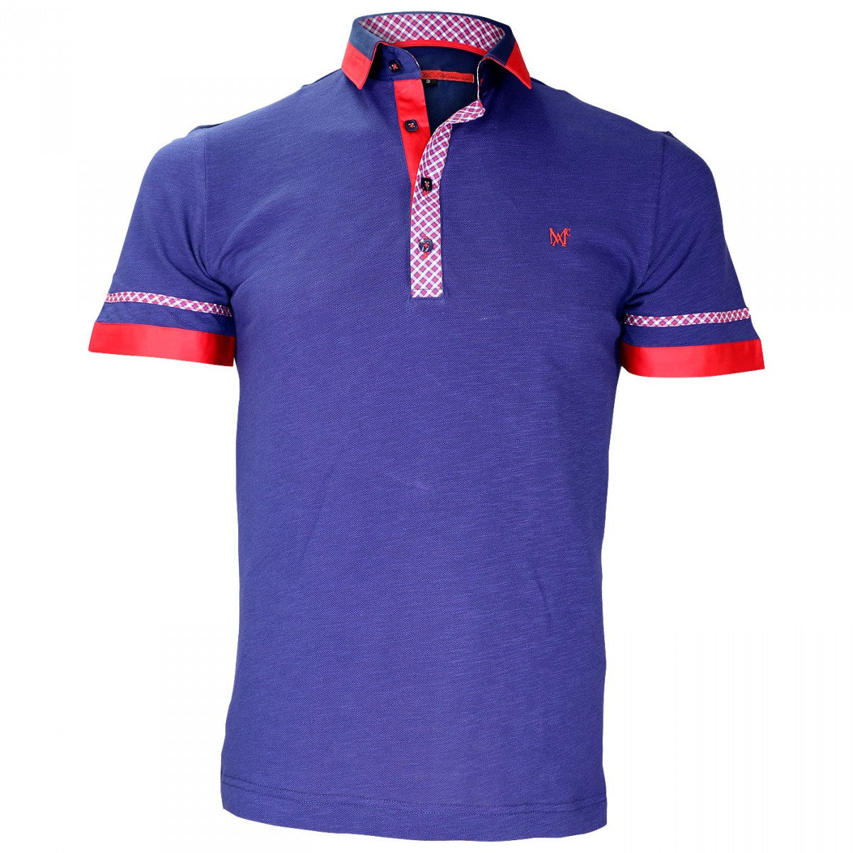 Polo bi-matièreFOLKERSTONE Andrew Mc Allister TM1-INDI bleu