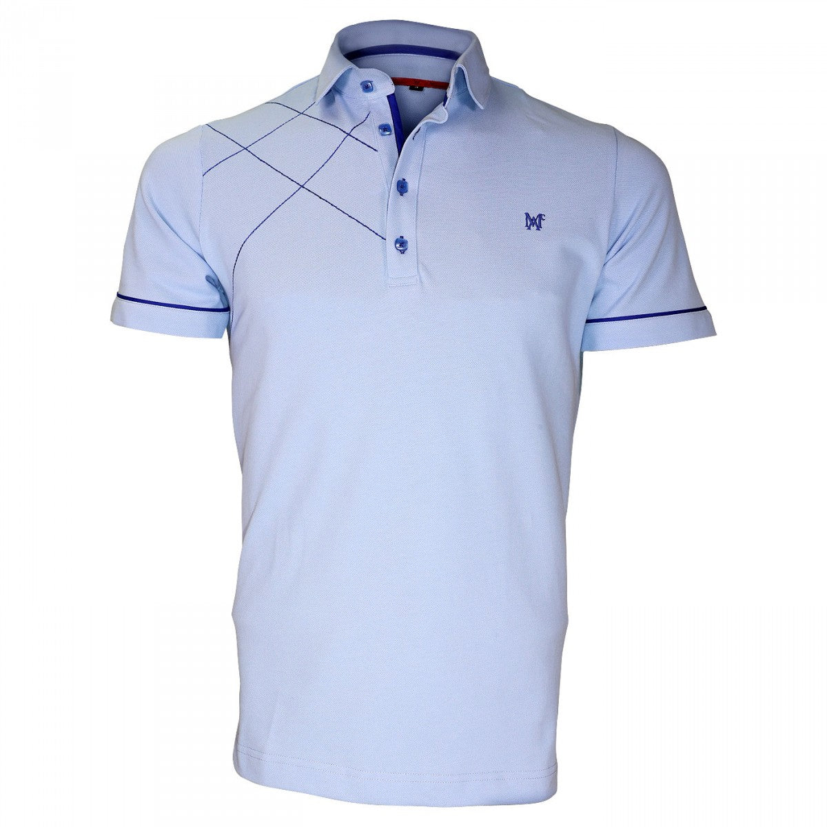 Polo brodéPLYMOUTH Andrew Mc Allister TM3-SKY bleu ciel