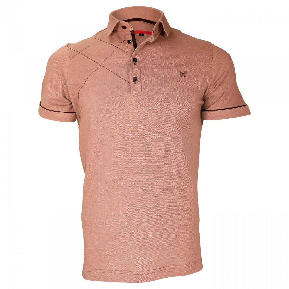 Chemise brodéePLYMOUTH Andrew Mc Allister TM3-MRGL marron