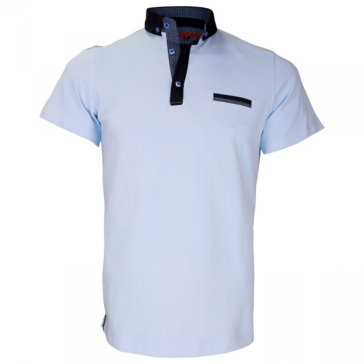 Polo col boutonnéeSTUDLAND Andrew Mc Allister TM5-SKY bleu ciel