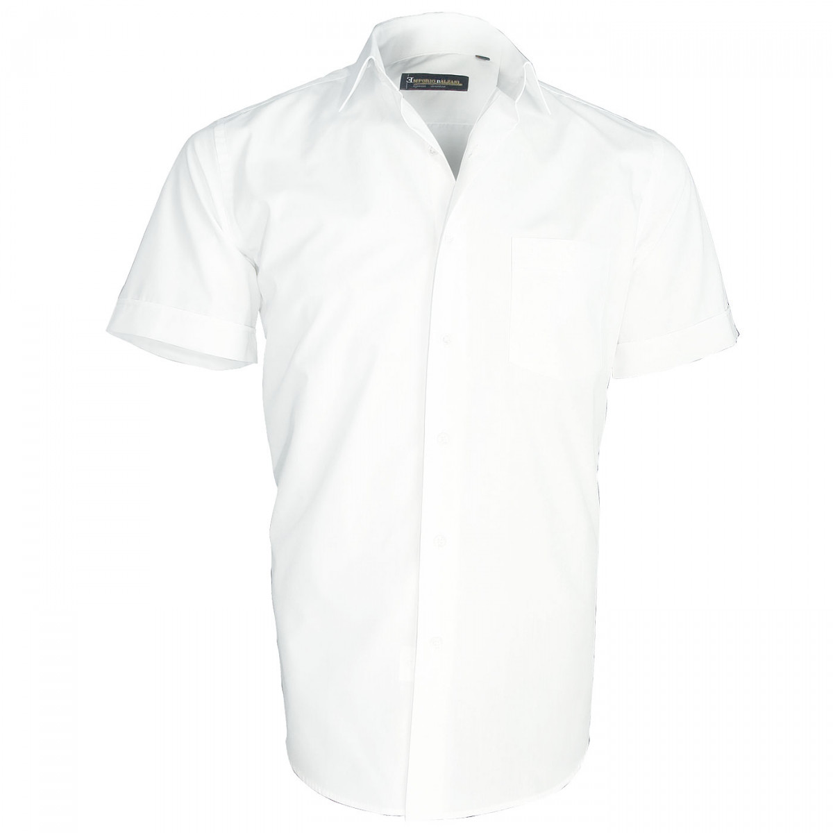 Chemise blanche pour homme à manches courtes