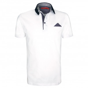 Polo mode GARBATELLA Andrew Mac Allister 513-BLANC