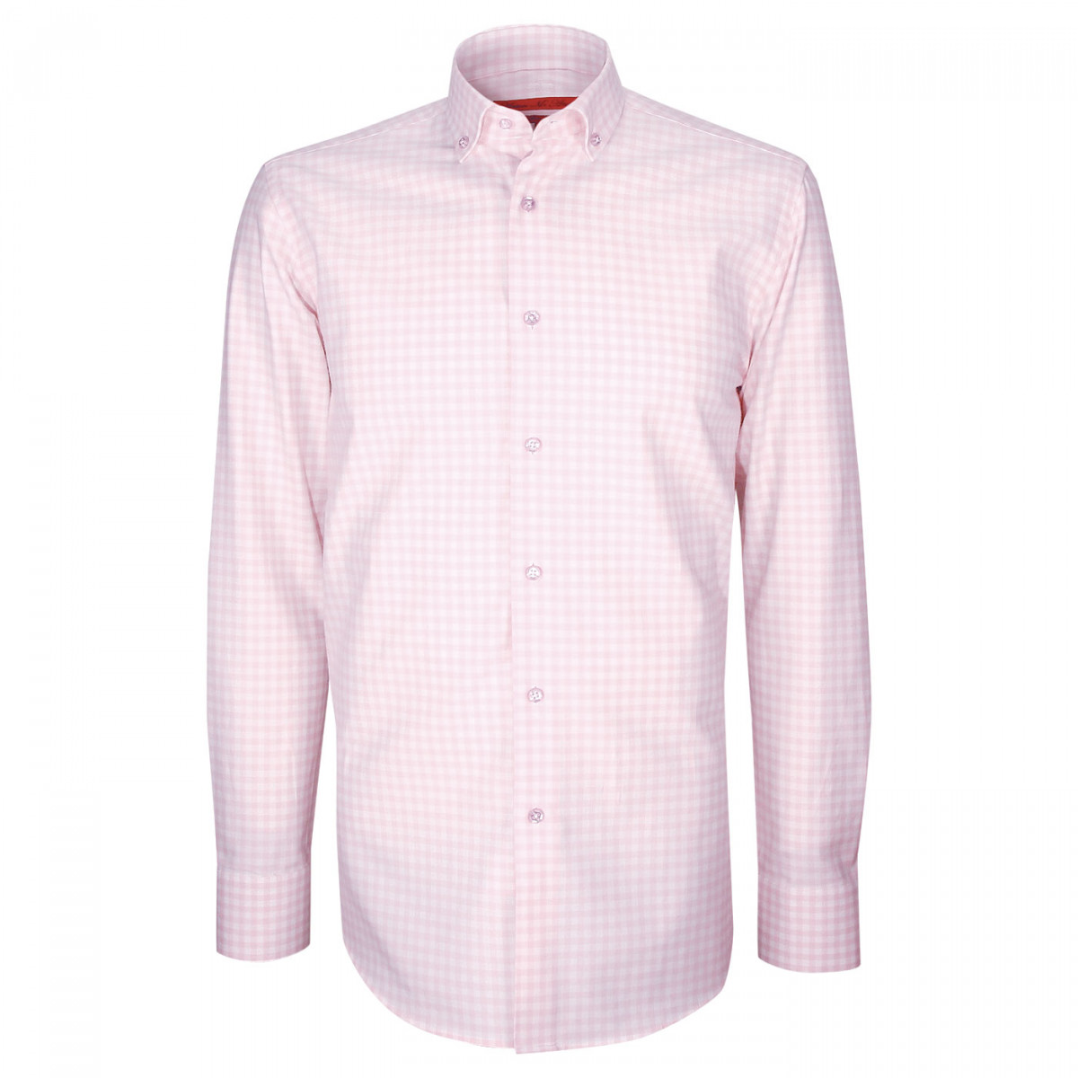 Chemise mode vichy rose et blanc pour homme