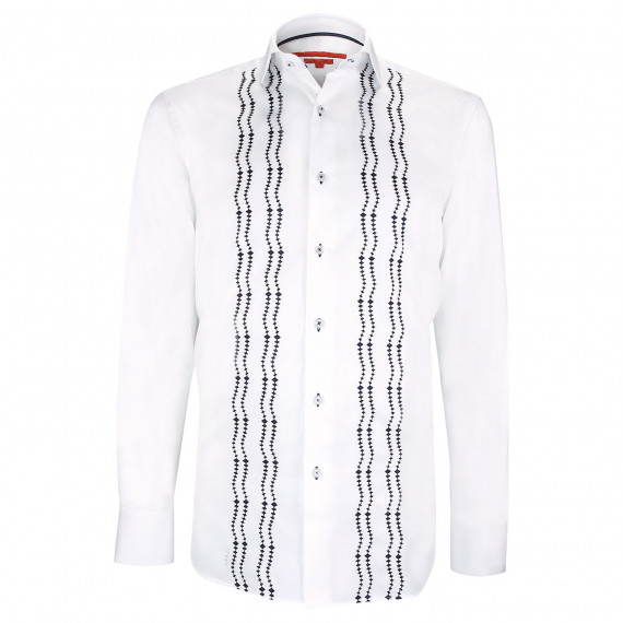 Chemise brodée satin de coton BROIDERY-AA15AM1