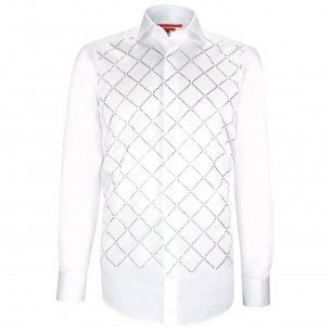 Chemise strass satin de coton STRASSY-AA16AM1