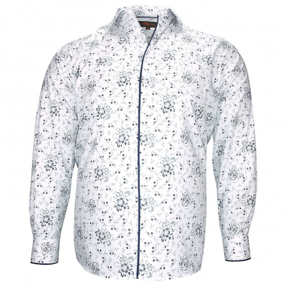 Chemise forte taille tissu imprimé FIORBLU AE3EB1