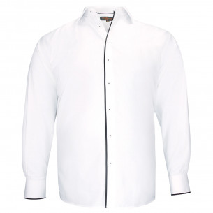 Chemise forte taille tissu uni et galon BORNERO AE5DB1