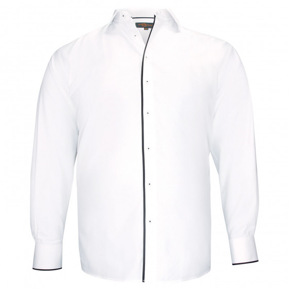 Chemise forte taille tissu uni et galon BORNERO AE5DB1