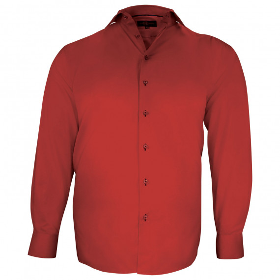Chemise forte taille tissu uni FILOPPO AE10DB2
